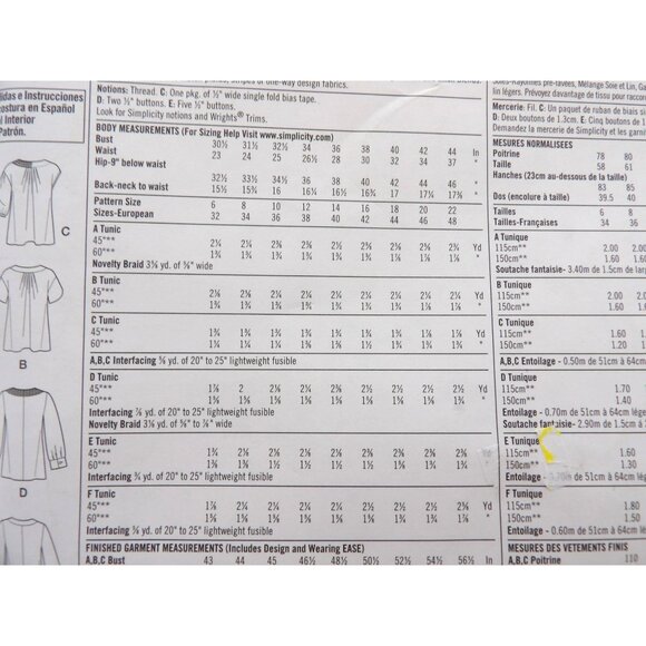 Simplicity Pattern #2696 Women's Tops 6 Variations Sizes 14-22 Uncut ©2009 - Picture 2 of 2